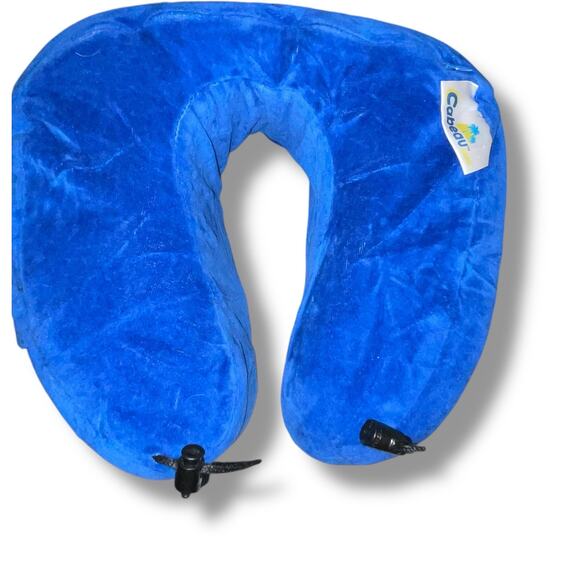Cabeau Evolution Classic Memory Foam Neck Pillow Travel Washable Carry Bag Blue - Picture 4 of 13